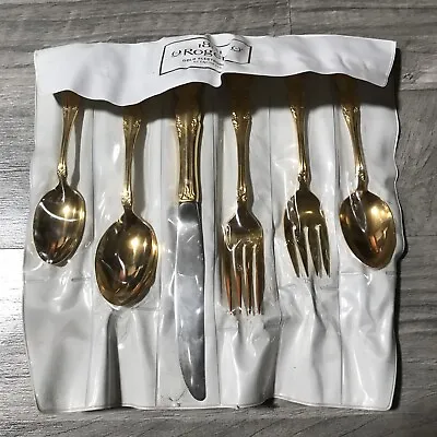 Oneida Rogers 1881 Golden  Baroque Rose Gold Electroplate VTG Flatware  6 Pc W15 • $15.50