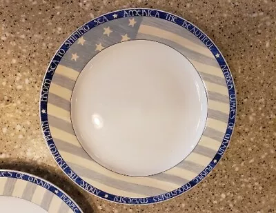 Warren Kimble  America The Beautiful  1999 Dinner Plates - 3- By Sakura • $17.99