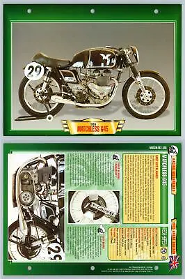 Matchless G45 - 1955 - Racing - Atlas Motorbike Fact File Card • $2.45