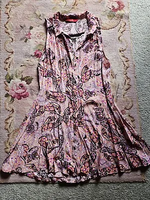 $19.99 • Buy TIGERLILY LADIES Boho Paisley Print  Purple Orange Mini Dress Size 8