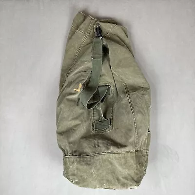 Vintage Green Army Soldier Canvas Duffel Bag 20  X 36  • $24.99