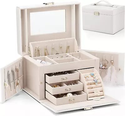 Jewelry Box Organizer For Girls Women Large Vintage Jewelry Storage Box With Mi • $186.66