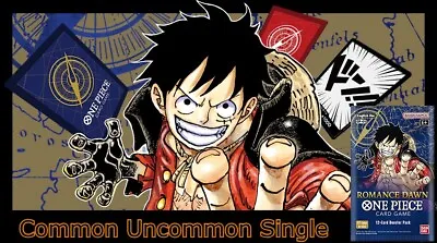 One Piece - Romance Dawn - English - OP01 - Common Uncommon - PICK A CARD • $1