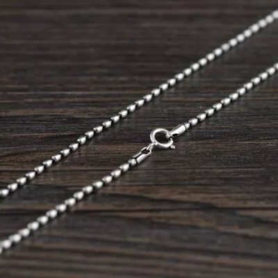 16-32'' Womens Men's S925 Sterling Silver Necklace Oval Bead Chain Necklaces • $13.22