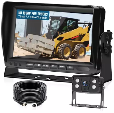 AHD 1080P 7'' Backup Camera System Night Vision Waterproof Design For Tractor • $99.99
