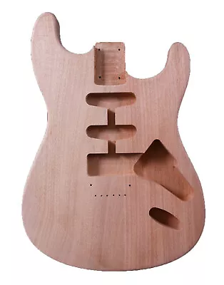 Guitar Body Mahogany Wood SSH Pickup Hard Tail Bolt On Heel Unfinished ST Style • $77.34