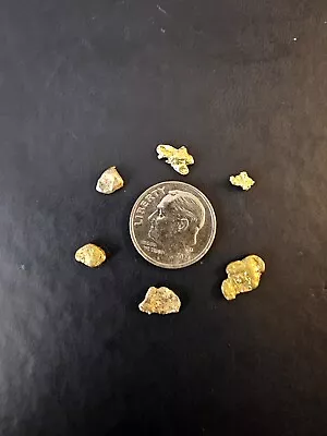 6 Bigger California Gold Nuggets  2.4835 Grams  • $180