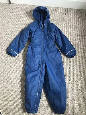 £12 • Buy Regatta Waterproof Padded Fleece Lined All In One Snow Suit Childs Kids 4-5 Blue