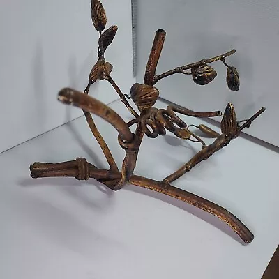 Curtis Jere Styled MCM Brass Twig/Leaf Metal Free Standing Sculpture 9 X7 X6  • $44.99