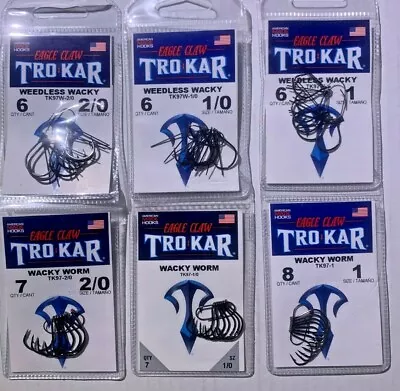 Lazer Trokar TK97 & TK97W Non & Weedless Wacky Worm Hook  PICK • $8.50