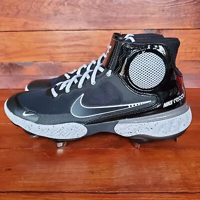 Nike Alpha Huarache Elite 3 Mid Metal Baseball Cleats Black CK0745-011 Sz 11 New • $89.94