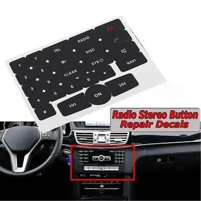 Radio Stereo Button Repair Decals Sticker For Benz V2 C E Class W204 W212 X204 • $6.64