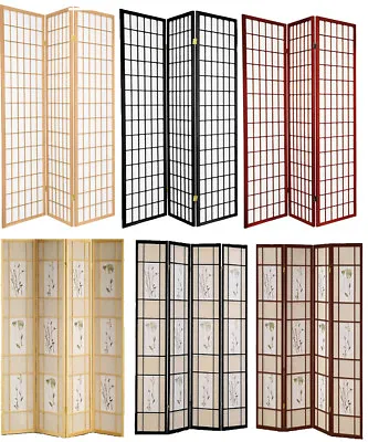 4 & 3 Panel Wood Shoji Room Divider Screen Oriental • $102