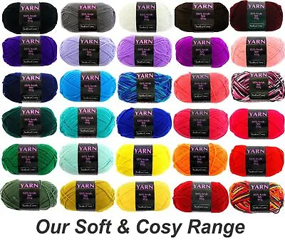 SOFT & COZY 100g Knitting Yarn 8 Ply Acrylic Crochet Craft Wool Balls 8ply • $4.95