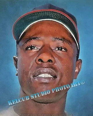 Henry HANK AARON ~ Milwaukee Atlanta Braves 60's Var Sizes Oil Print PhotoArt • $39.99