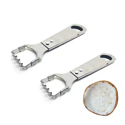 Set 2 Pcs Coconut Grater Scraper Food Shredder Food Kitchen Tools Stainless No5 • £12