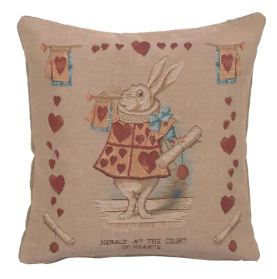 Heart Rabbit Alice In Wonderland I Whimsical Pillow Cushion Cover • $55