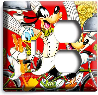 Mickey Mouse Goofy Donald Duck Chefs Light Switch Outlet Kitchen Art Wall Plates • $21.99