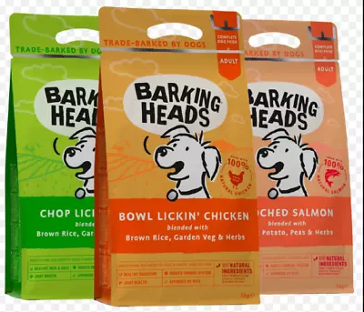 £22.99 • Buy Barking Heads Chop Lamb Bowl Lickin' Chicken Pooched Salmon Dog Dry Food 2kg