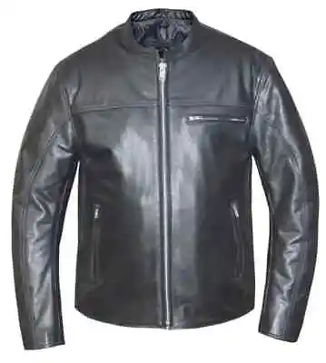 Men's Black Leather Jacket Size Large • $170