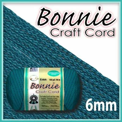 6mm Sapphire Teal Macrame Cord 100 Yards • $10.99