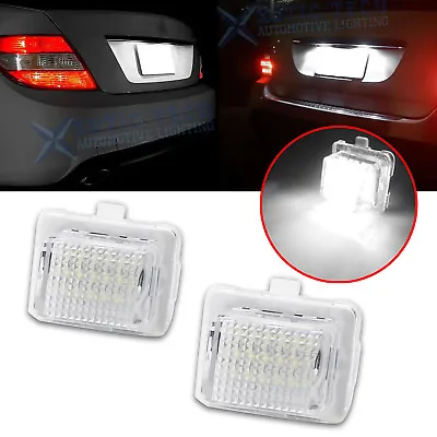 White LED License Plate Lights For Mercedes Benz W205 W213 W222 C117 W218 • $17.98