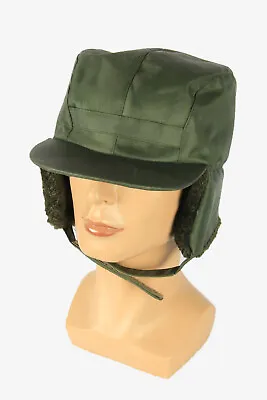 £15 • Buy Fur Cap Hat Vintage Earflaps Ski Cossack Winter 90s Green Size 56 Cm - HAT2185