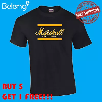 Marshall Amplification Music T-Shirt Men's Unisex Logo Tee New Size S-5XL USA • $26.99