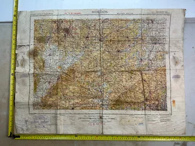 Original WW2 British Army OS Map Of England - Showing RAF Bases - RAF Hendon • £20