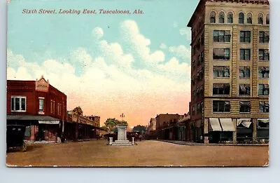 Postcard Alabama Tuscaloosa 6th St Horse Drawn Vehicles Posted 1912 • $20