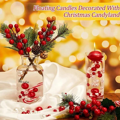 $7.43 • Buy Christmas Pearl String DIY Vase Filler Pearl Beads For-Floating-Candle- E5S8