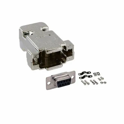 DB9 D-SUB 9-Pin Female Solder Cup Serial RS232 Connector+ Metalized Plastic Hood • $6.98