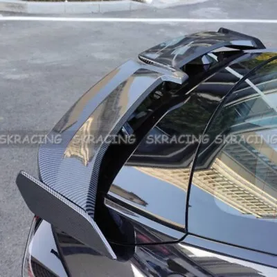 Universal GT-Style Racing Car ABS Carbon Fiber Look Wing Spoiler Rear Trunk Wing • $239