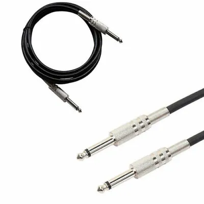 Speaker Guitar Amp  MONO 1/4 Inch Jack To Jack Audio CABLE 6.35 To 6.35mm 3M • £4.99