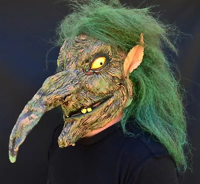 Creepy Scary Halloween Witch Mask Latex Costume Mask Evil Warlock • $22.99