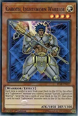 Yu-Gi-Oh! - 3X Garoth Lightsworn Warrior-BLLR-EN037-Ultra Rare-1st Ed- NM/M • $0.99