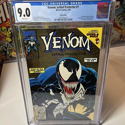 VENOM LETHAL PROTECTOR #1 CGC 9.0 GOLD EDITION White Pages Spider-Man • $399.99