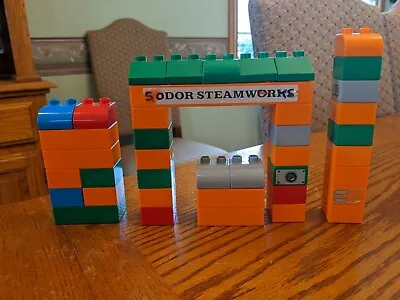 Mega Bloks Thomas And Friends Sodor Steamworks Partial Set 40 Pcs Duplo Size • $12