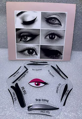 £2.95 • Buy 2 X Eyeliner Stencil Set Makeup Guide Quick Eye Liner Shaper Tool Cat Eye 6 In 1