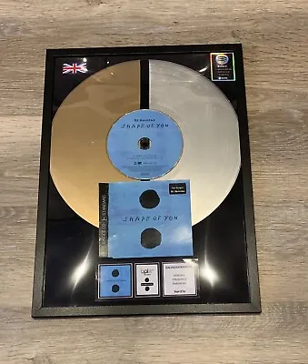 £45 • Buy Ed Sheeran Shape Of You Dual Gold Platinum Record Single Cd Wall Art Spotify