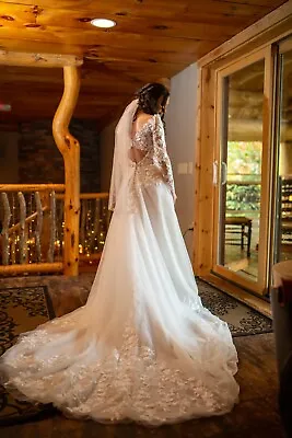 Mori Lee Wedding Dress White Gown Lace Size 4/#5902/Wedding Gown/Wedding Dress • $350