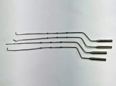 Set Of 4 Aztec Surgical 8  Malleable Bayonet Ball Probe Set ENT Neuro Orthopedic • $350