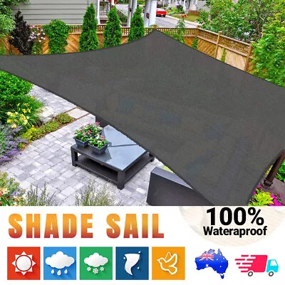 Waterproof Rectangle Sun Shade Sail 98% UV Block 320 GSM Extra Heavy Duty • $37.99