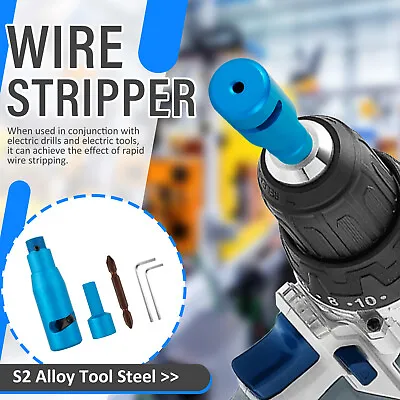 Wire Stripper Aluminum Alloy Cable Twisting Stripping Tool Power Drill PlbWQ♧ • £14.74