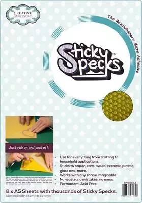 Creative Expressions STICKY SPECKS Thousands Of Micro Adhesive Dots A5 A4 Choose • £9.95