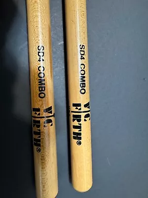 1980's SD4 COMBO Vic Firth Drum Sticks Unused  Percussion  Maple • $22.99