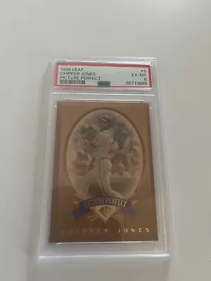 Chipper Jones /5000 Picture Perfect 1996 Leaf PSA 6 #5 Atlanta Braves • $10