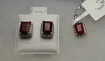 4.3 Ctw Natural Ruby Jewelry Set • $74.99