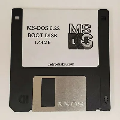 MS-DOS 6.22 Boot Disk - 1.44MB 3.5  - IBM PC Floppy Diskette Microsoft DOS • $11.99