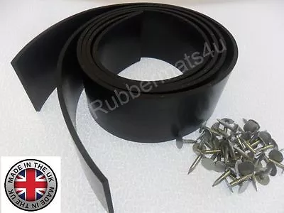 2 X GARAGE DOOR Reinforced Rubber Weather Draught Excluder SIDE SEALS & Fixings • £11.95